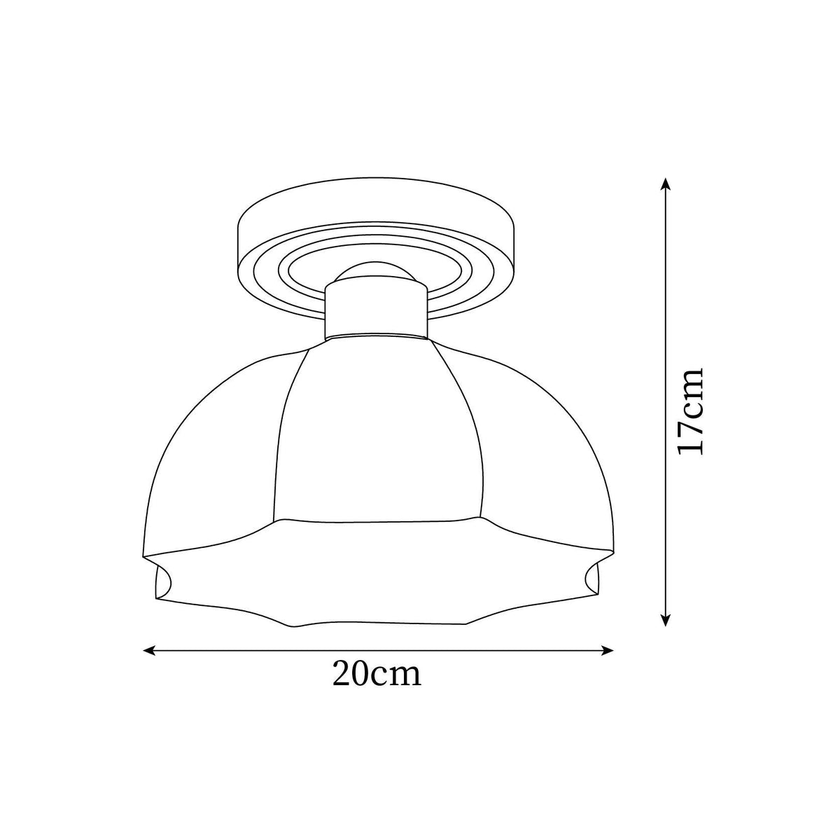 Avelin Brass Base and Opal Glass Flush Mount Ceiling Light
