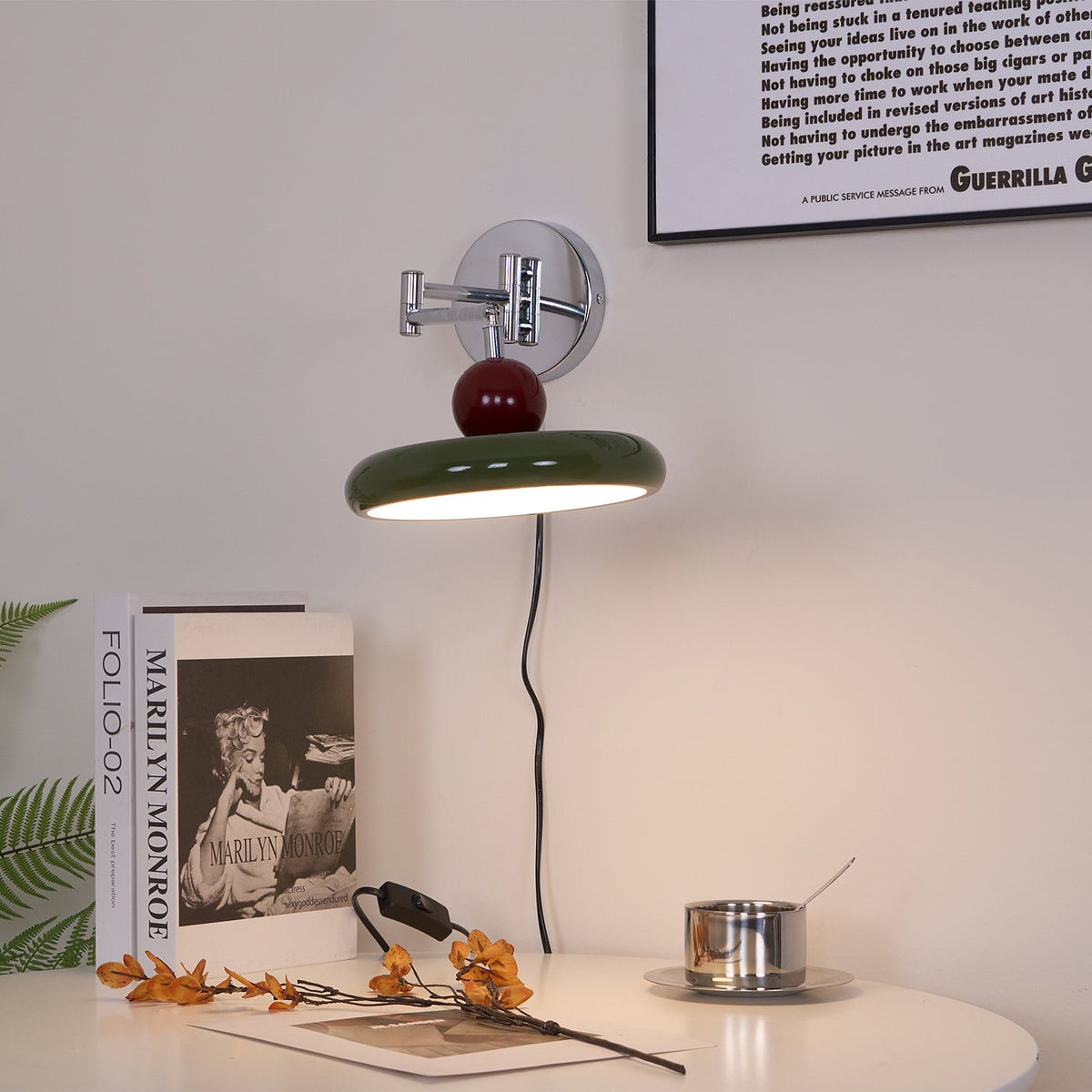 Aira  Plug-in Wall Lamp Green/Beige