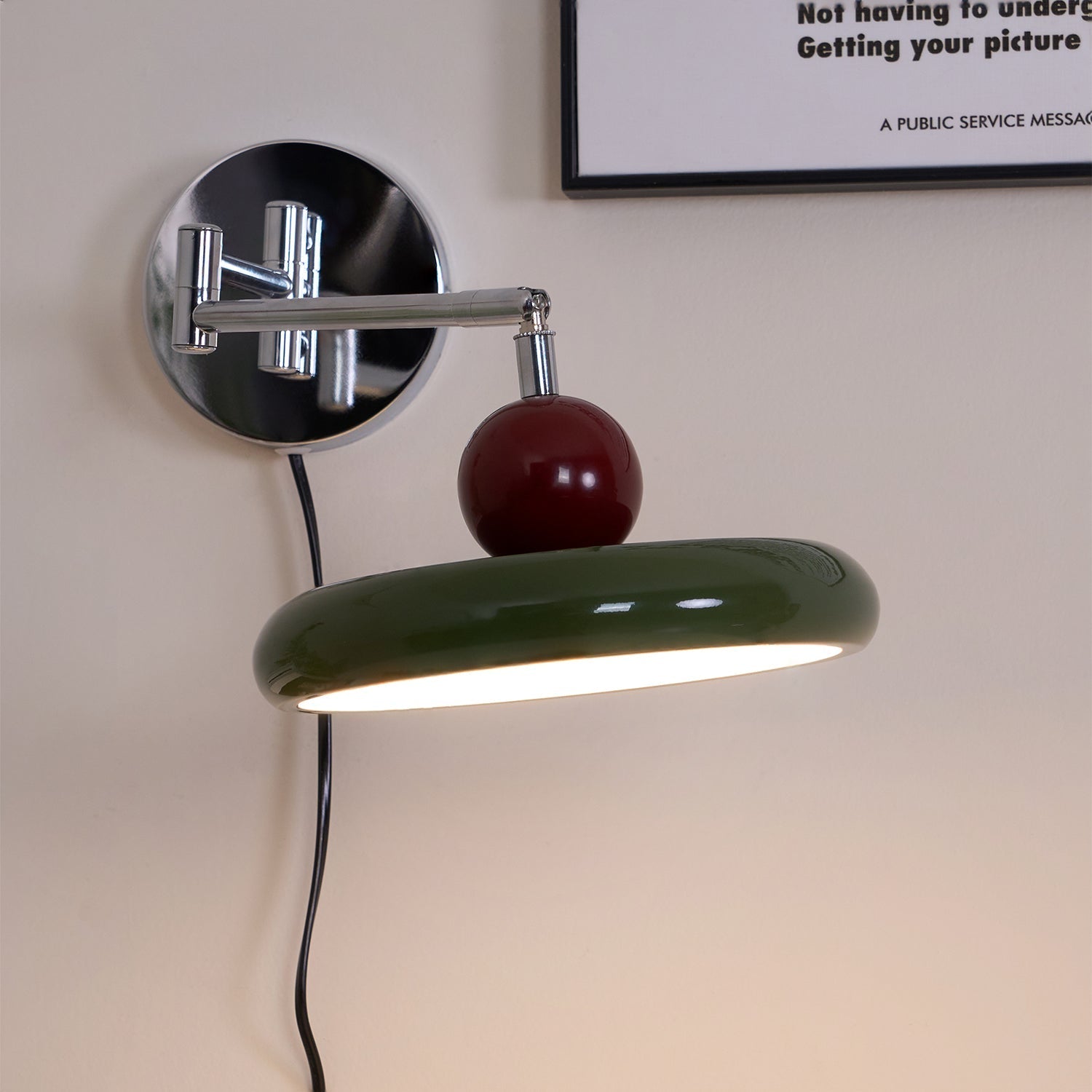 Aira  Plug-in Wall Lamp Green/Beige