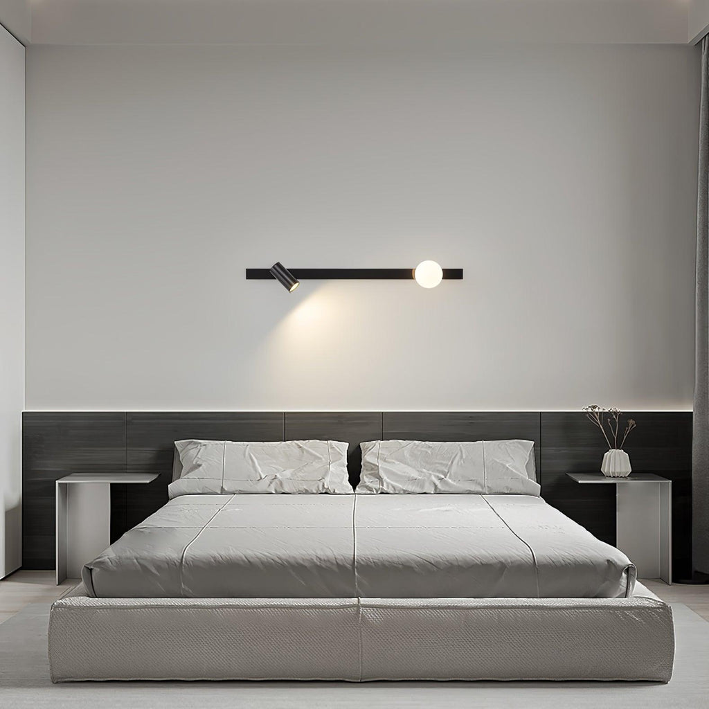 Elarise Brass Glass Minimalist Wall Light