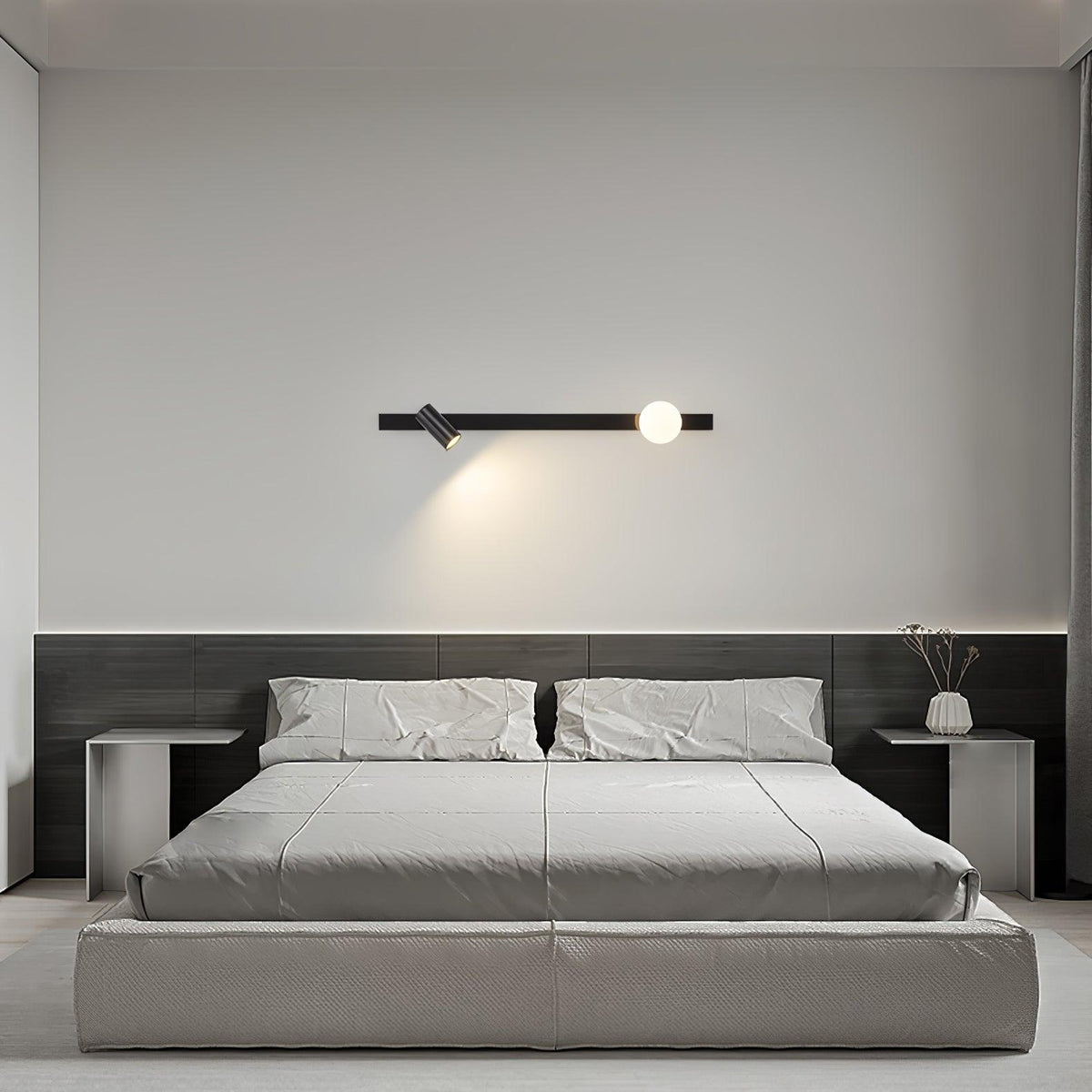 Elarise Brass Glass Minimalist Wall Light