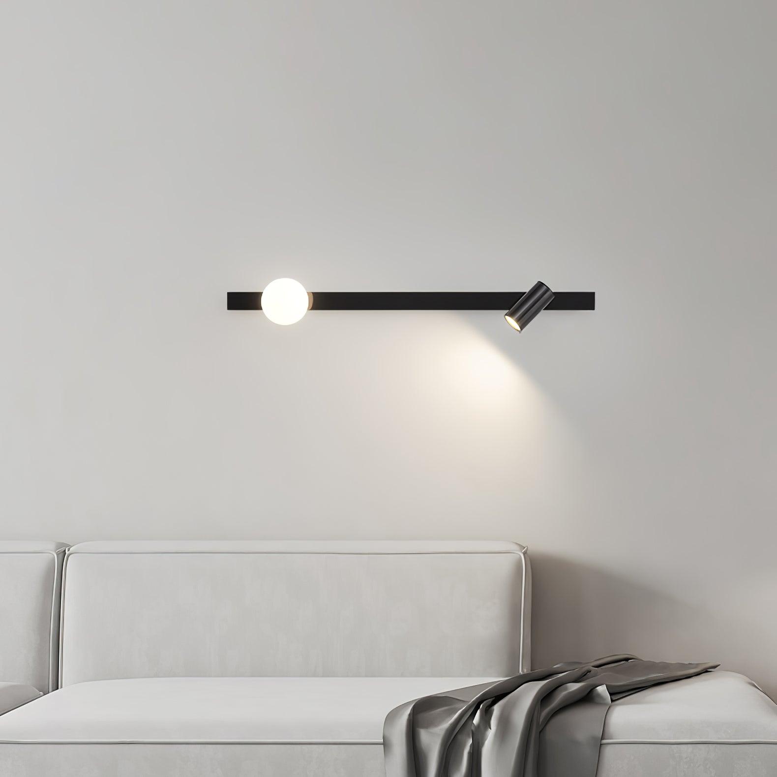 Elarise Brass Glass Minimalist Wall Light