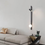 Evlaeiel Long Arm Plug-in Brass Glass Wall Light
