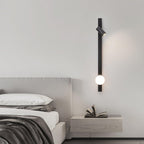 Evlaeiel Long Arm Plug-in Brass Glass Wall Light