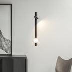 Evlaeiel Long Arm Plug-in Brass Glass Wall Light