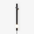Evlaeiel Long Arm Plug-in Brass Glass Wall Light