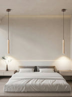 Olvynarae Cylindrical Travertine Pendant Light