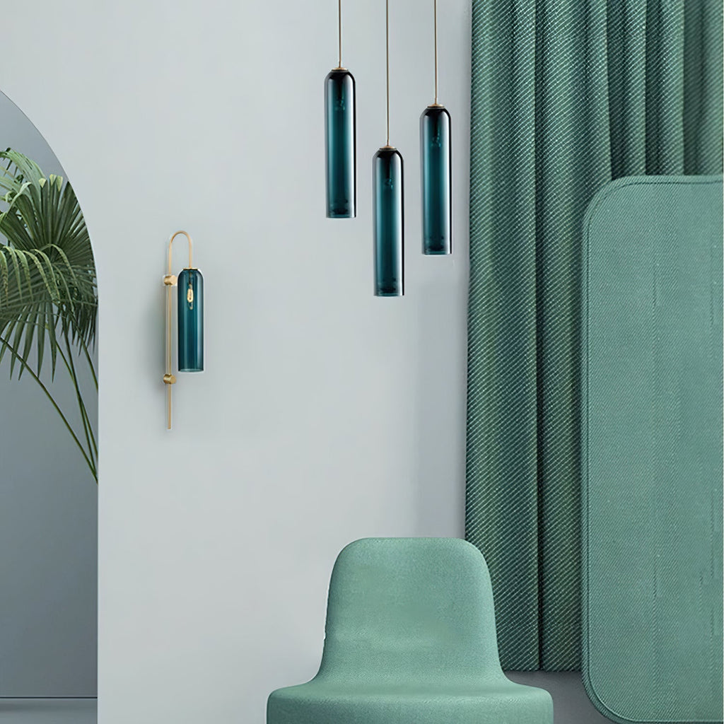Valentina Long Tube Glass Pendant Light