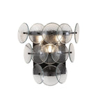 Aurora Wall Sconce Pressed Glass Disc Vintage Amber