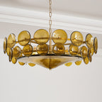 Aurora Chandelier Murano Glass Disc Vintage