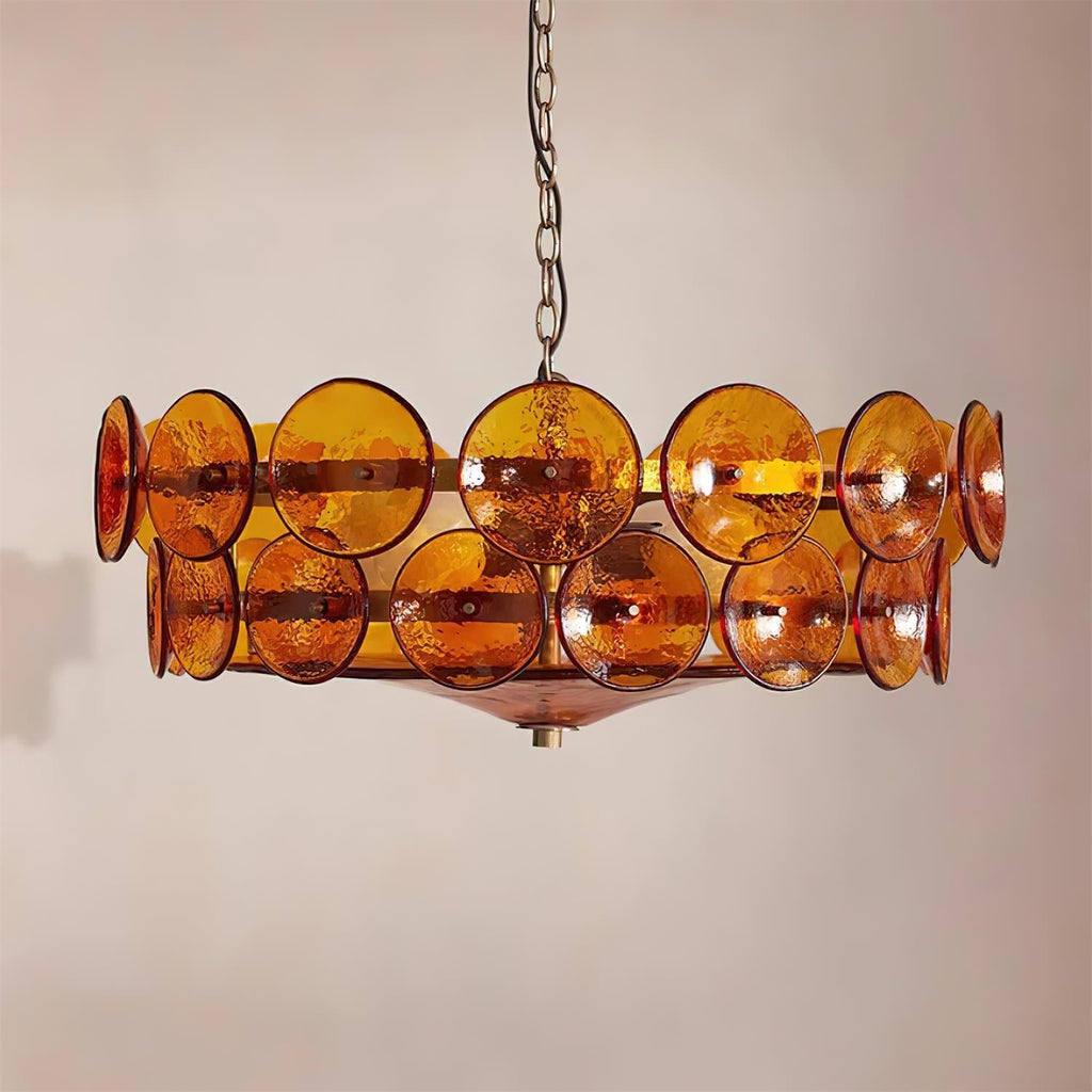 Ventilo Amber Murano Glass Chandelier - image 4