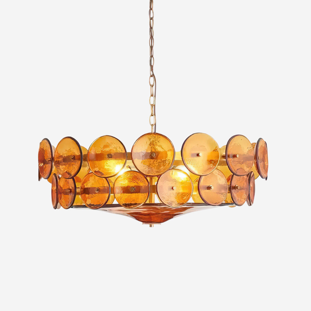 Ventilo Amber Murano Glass Chandelier - image 1