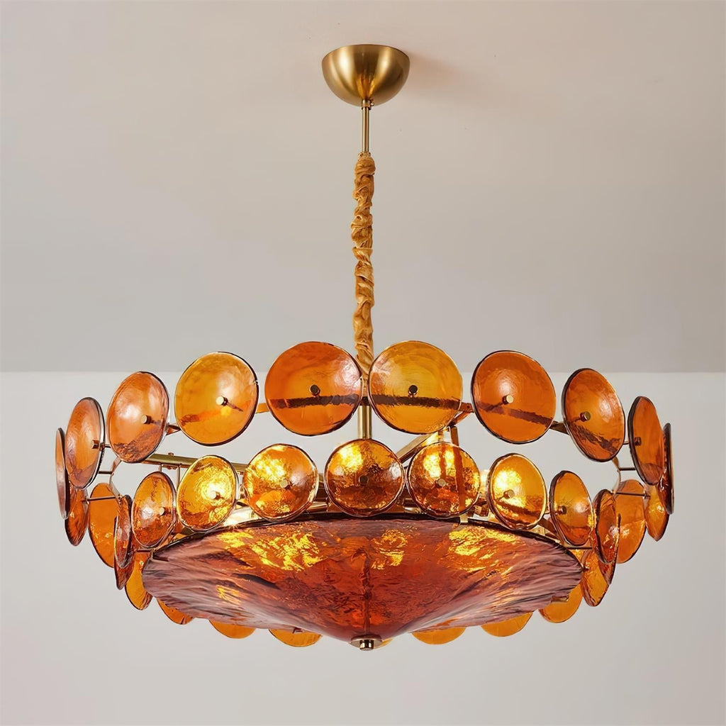 Ventilo Amber Murano Glass Chandelier - image 26