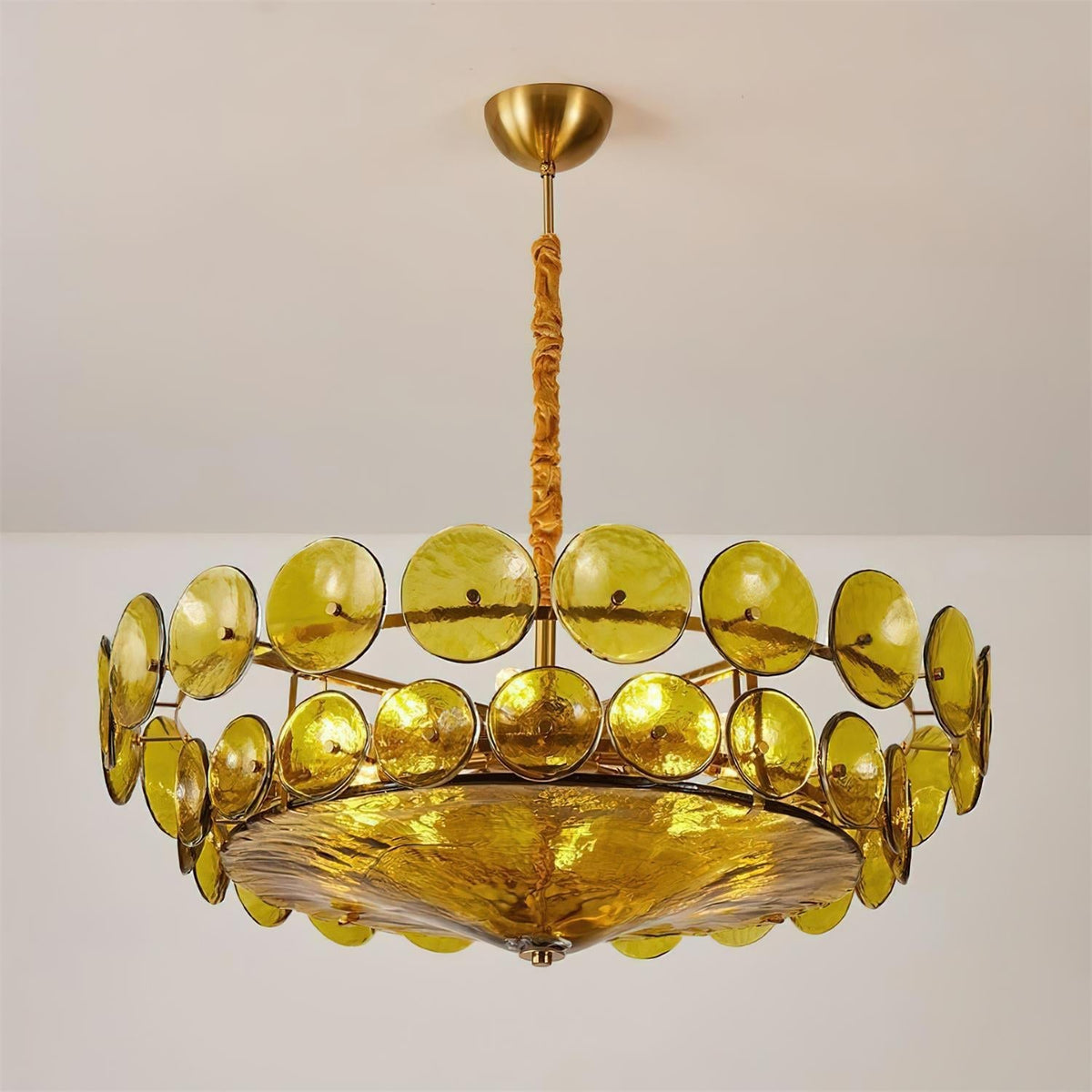 Ventilo Amber Murano Glass Chandelier - image 28
