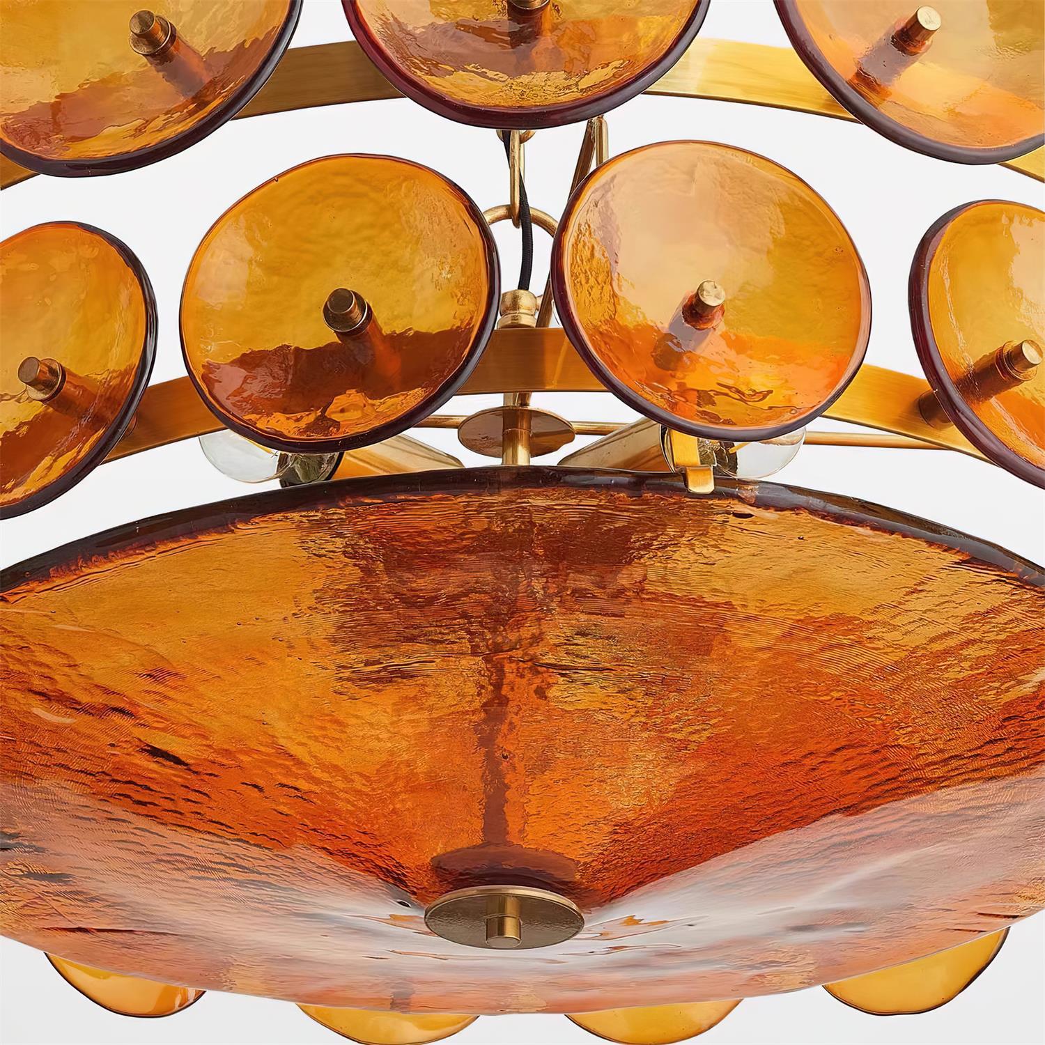 Ventilo Amber Murano Glass Chandelier - image 25