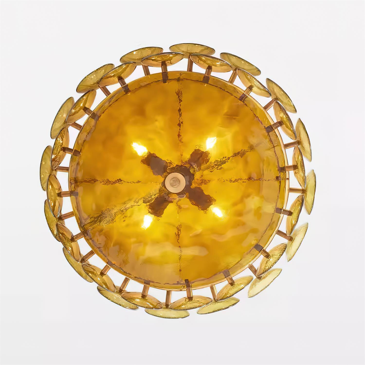 Ventilo Amber Murano Glass Chandelier - image 10