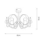 Lotus Chandelier Curved Glass Elegant Modern
