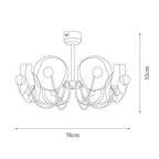 Lotus Chandelier Curved Glass Elegant Modern