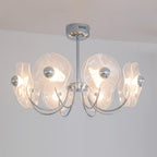 Lotus Chandelier Curved Glass Elegant Modern