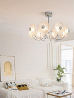 Lotus Chandelier Curved Glass Elegant Modern