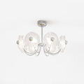 Lotus Chandelier Curved Petal Arms Modern Living Room