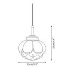 Pendant Lamp and Glass Lotus Flower Shade Artistic Retro
