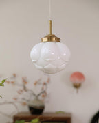 Pendant Lamp and Glass Lotus Flower Shade Artistic Retro