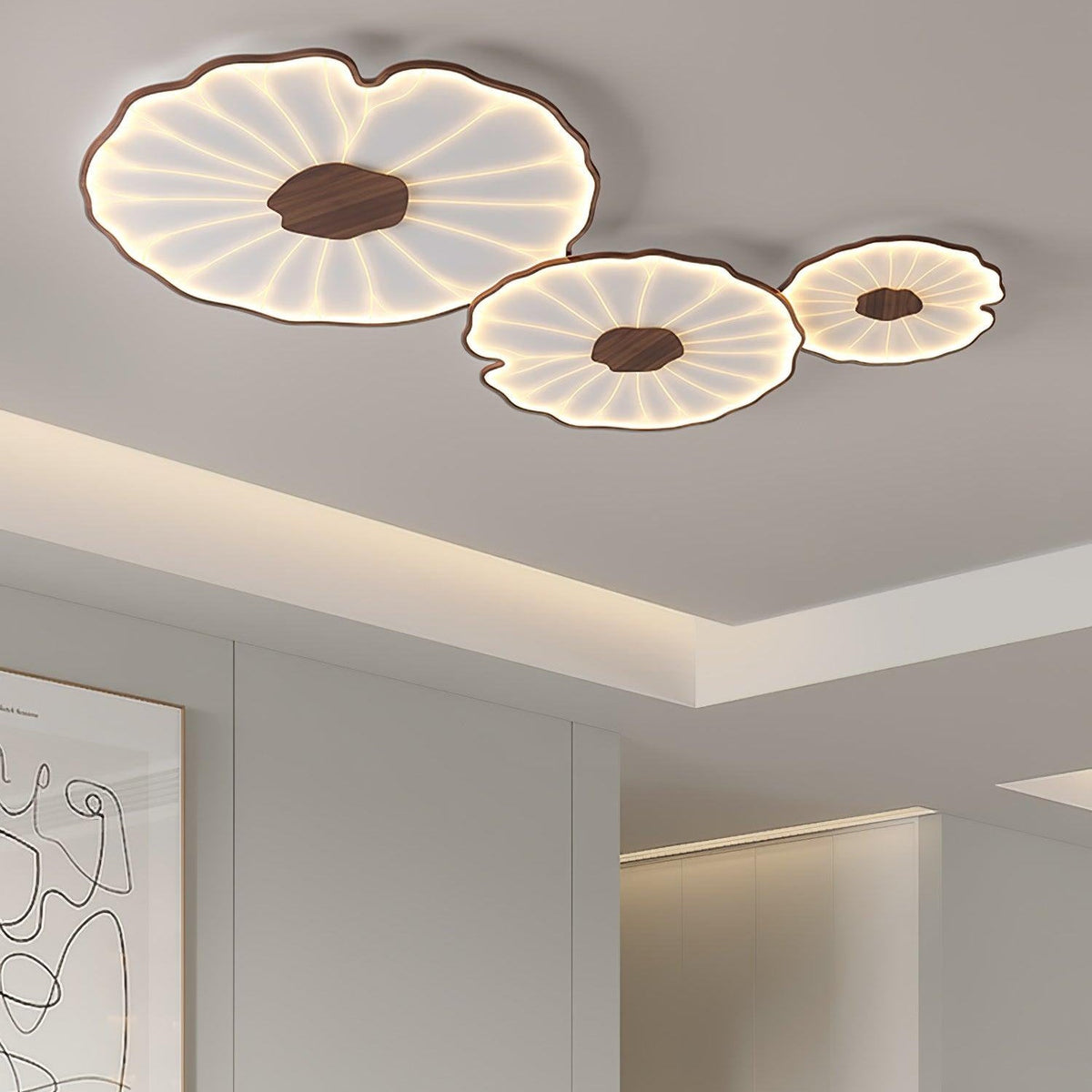 Solara Floral Wooden Ceiling Light - image 7