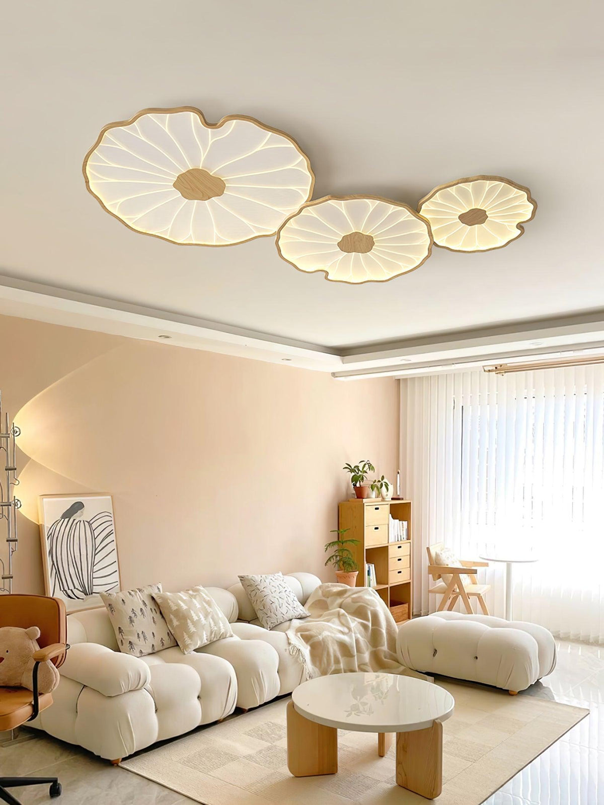 Solara Floral Wooden Ceiling Light - image 9