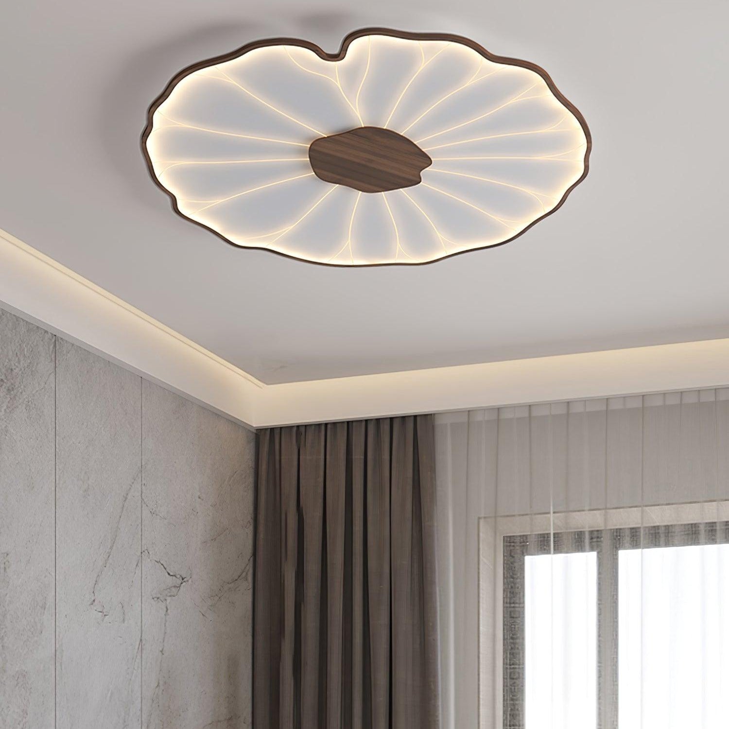 Solara Floral Wooden Ceiling Light - image 2