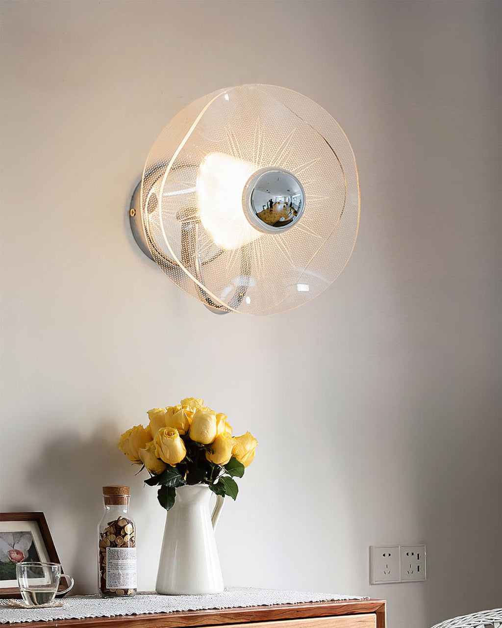 Lotus Wall Lamp Acrylic Disc