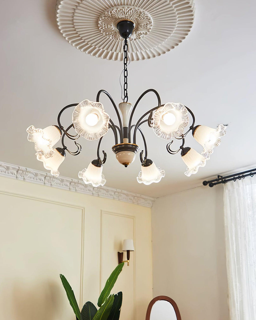 Umiron Gothic Iron Glass Chandelier
