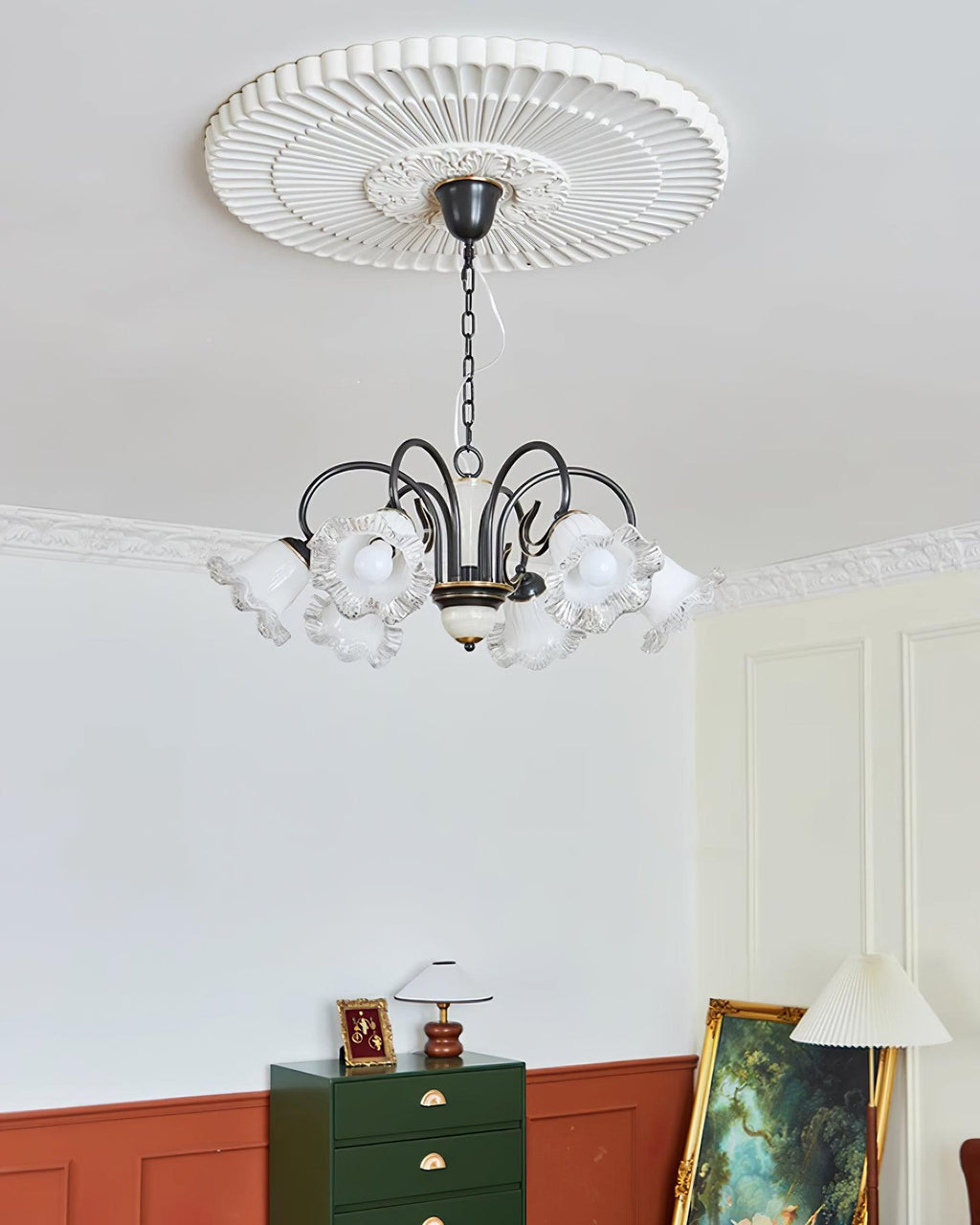 Umiron Gothic Iron Glass Chandelier
