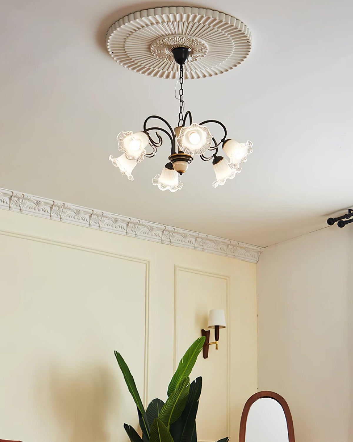 Umiron Gothic Iron Glass Chandelier