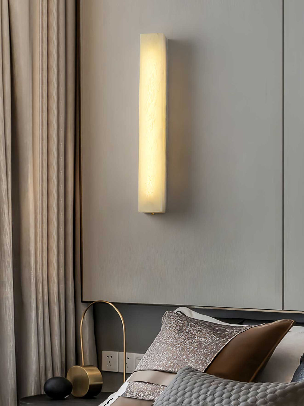 Irina Cylindrical Alabaster Wall Light