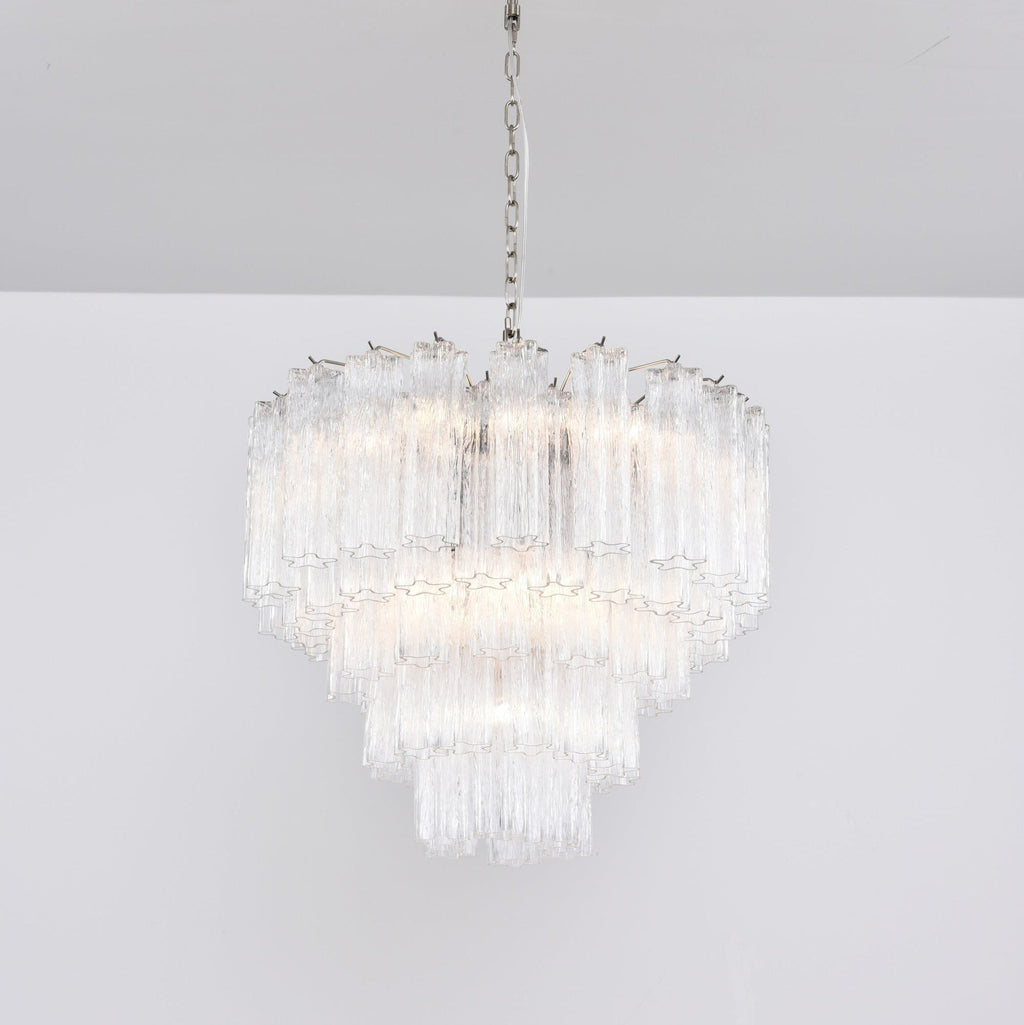 Aurora Chandelier Clear Glass Multi-Tier Crystal Glow