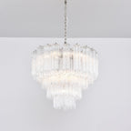 Aurora Chandelier Clear Glass Multi-Tier Crystal Glow