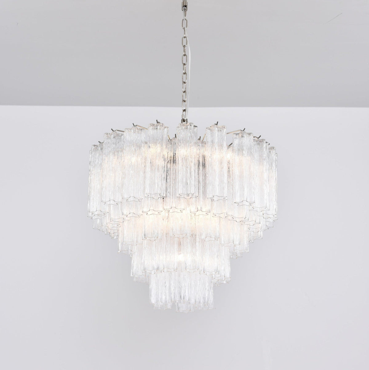 Aurora Chandelier Clear Glass Multi-Tier Crystal Glow