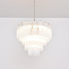 Aurora Chandelier Clear Glass Multi-Tier Crystal Glow