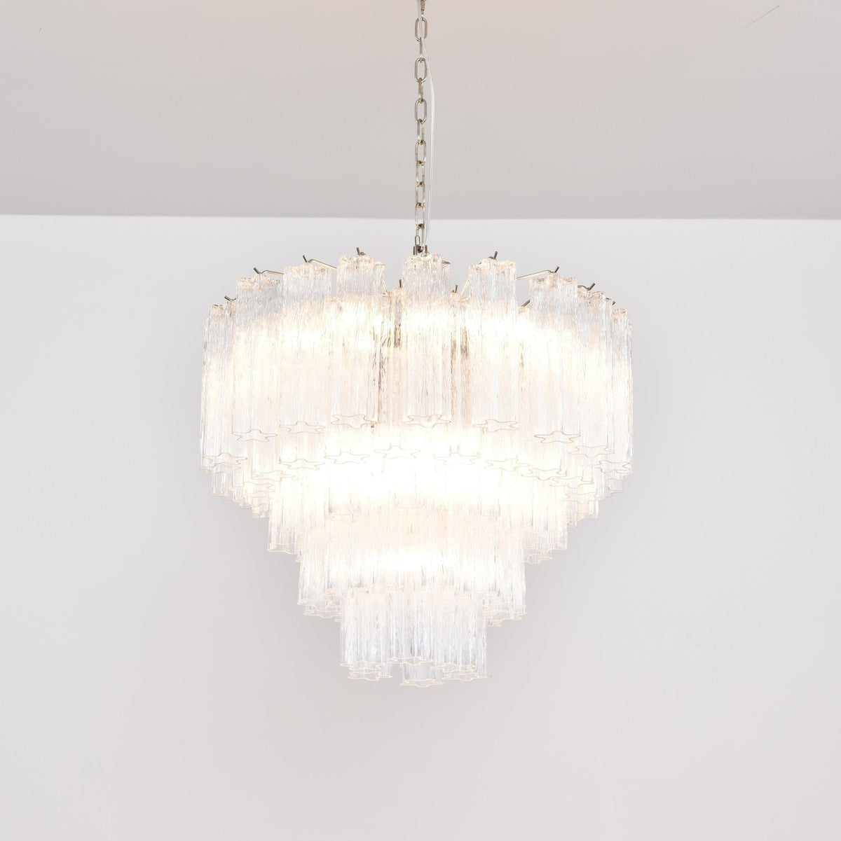 Aurora Chandelier Clear Glass Multi-Tier Crystal Glow