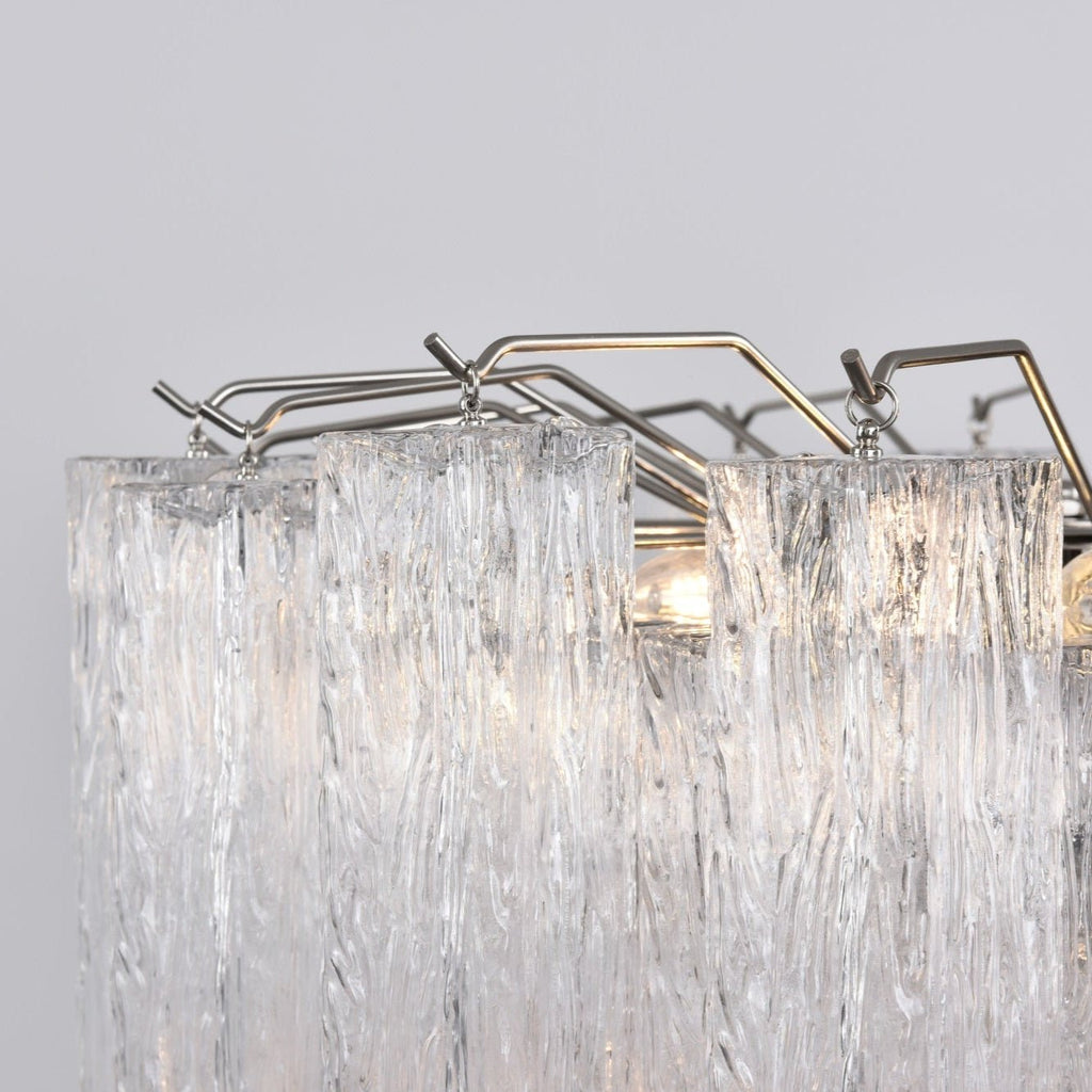 Aurora Chandelier Clear Glass Multi-Tier Crystal Glow