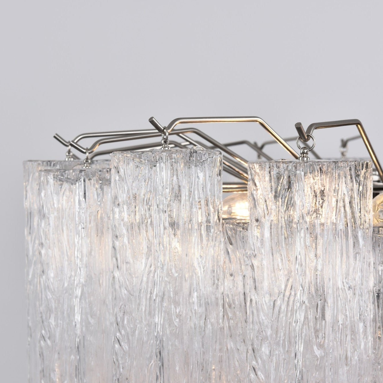 Aurora Chandelier Clear Glass Multi-Tier Crystal Glow