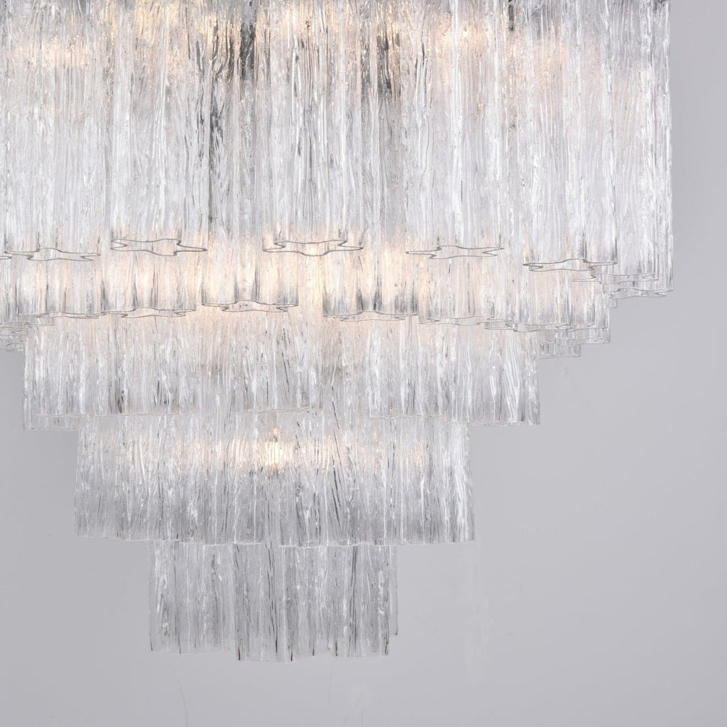 Aurora Chandelier Clear Glass Multi-Tier Crystal Glow