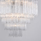 Aurora Chandelier Clear Glass Multi-Tier Crystal Glow