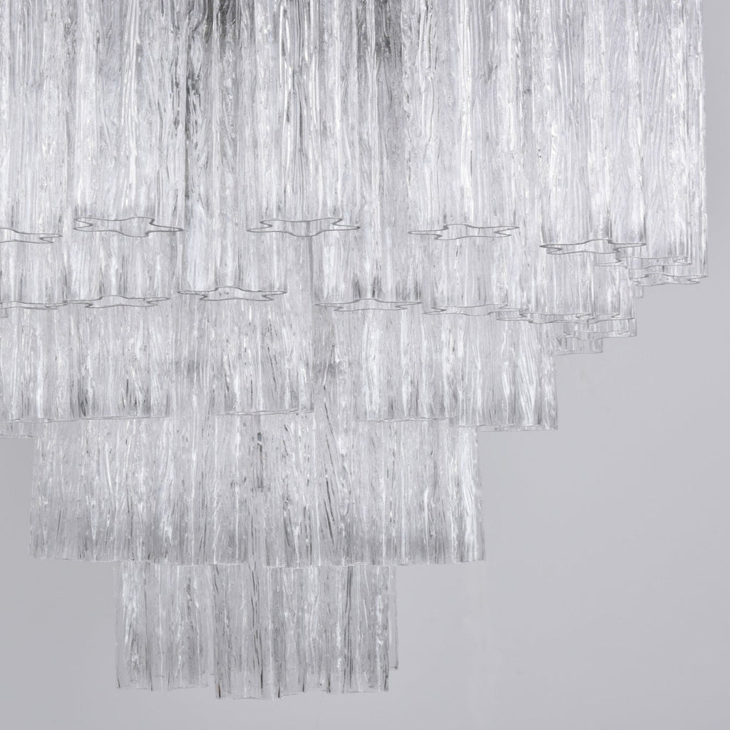 Aurora Chandelier Clear Glass Multi-Tier Crystal Glow