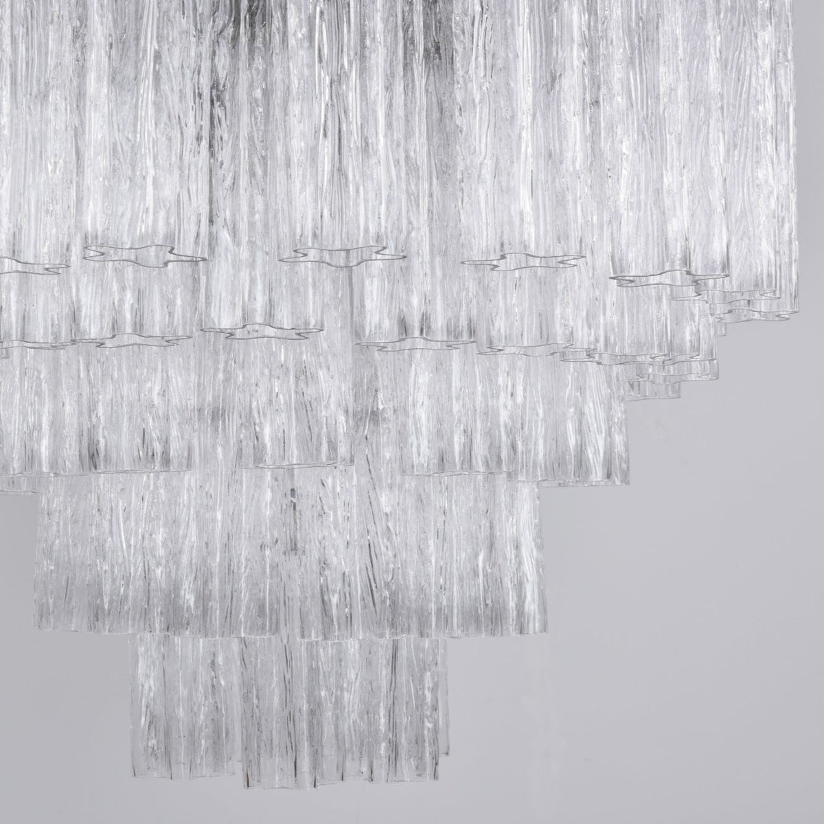 Aurora Chandelier Clear Glass Multi-Tier Crystal Glow
