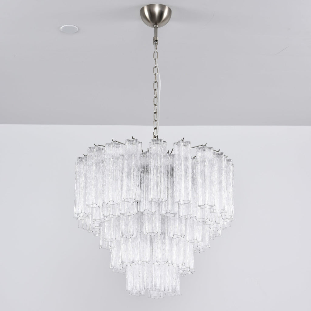 Aurora Chandelier Clear Glass Multi-Tier Crystal Glow