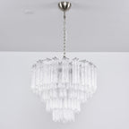 Aurora Chandelier Clear Glass Multi-Tier Crystal Glow