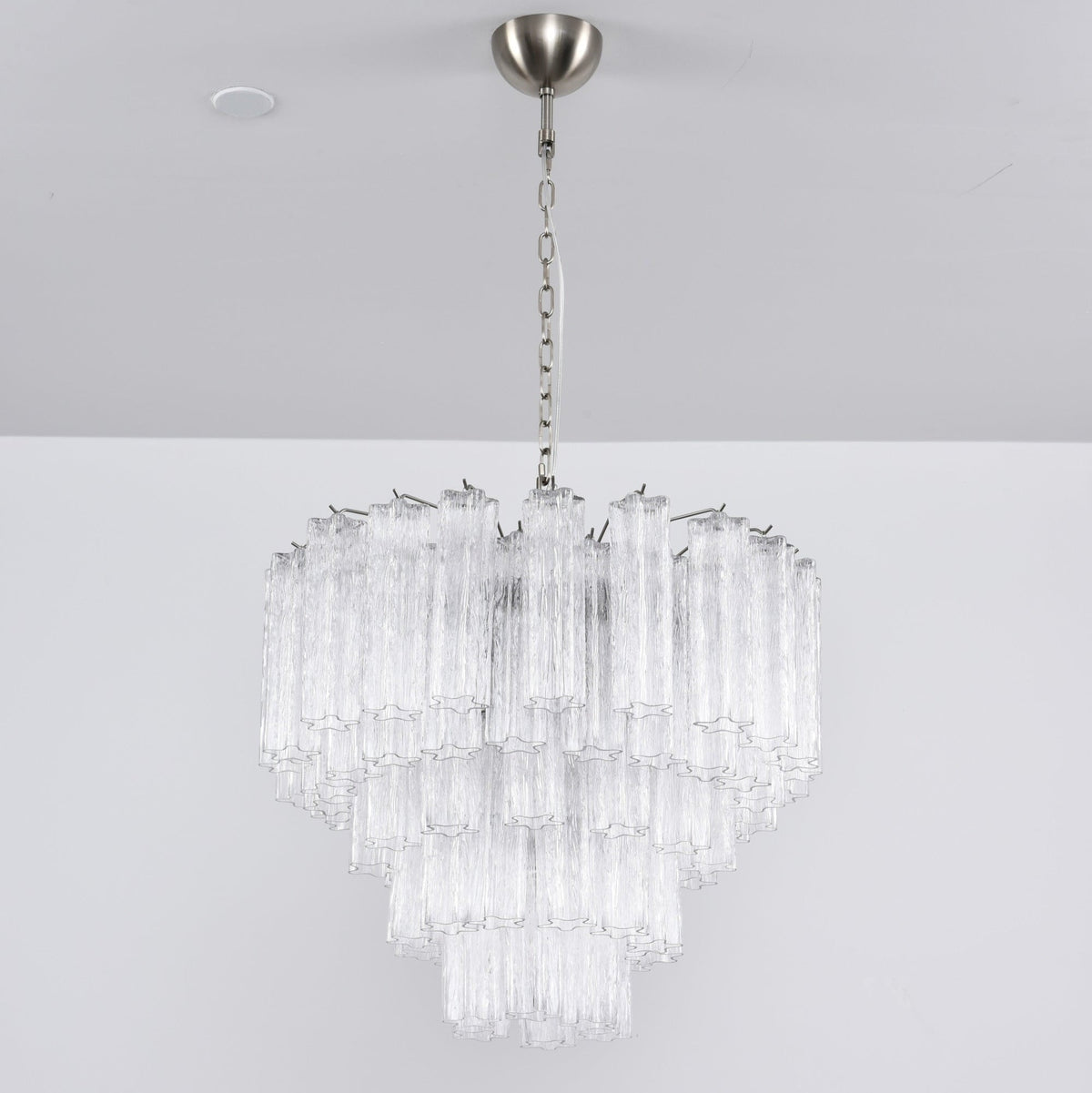 Aurora Chandelier Clear Glass Multi-Tier Crystal Glow