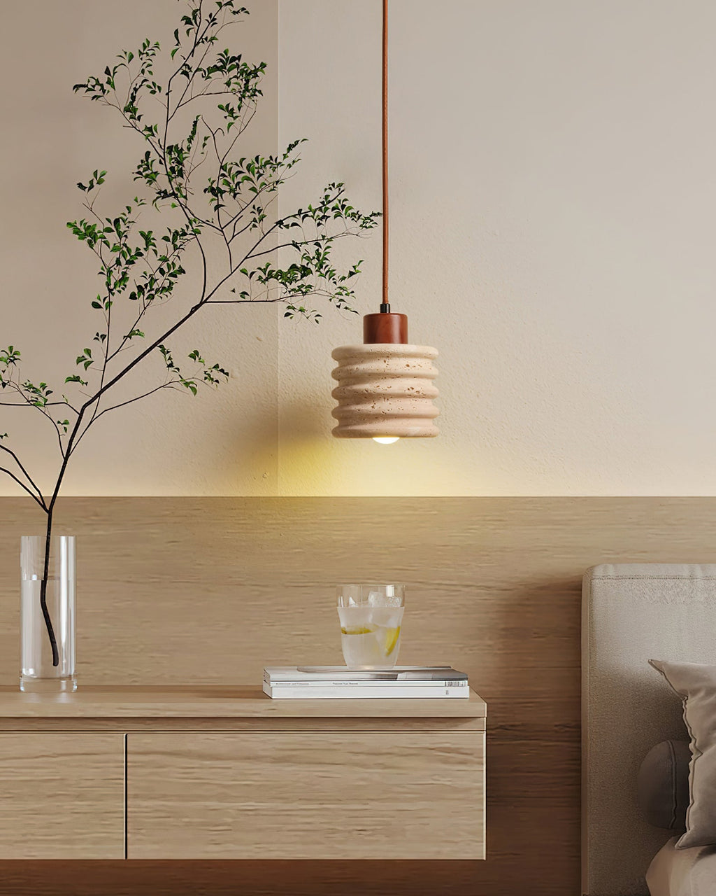 Burlat  Pendant Light  Travertine